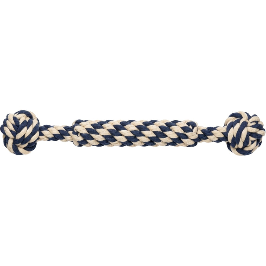 Zlos Braided Rope Tug with Two Knots 45 cm Navy and Natural